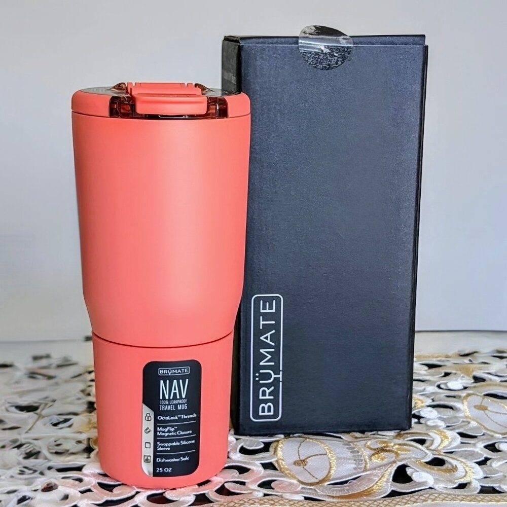 NWT LIMITED EDITION BruMate NAV 25oz Tumbler, PAPAYA - Picture 1 of 6
